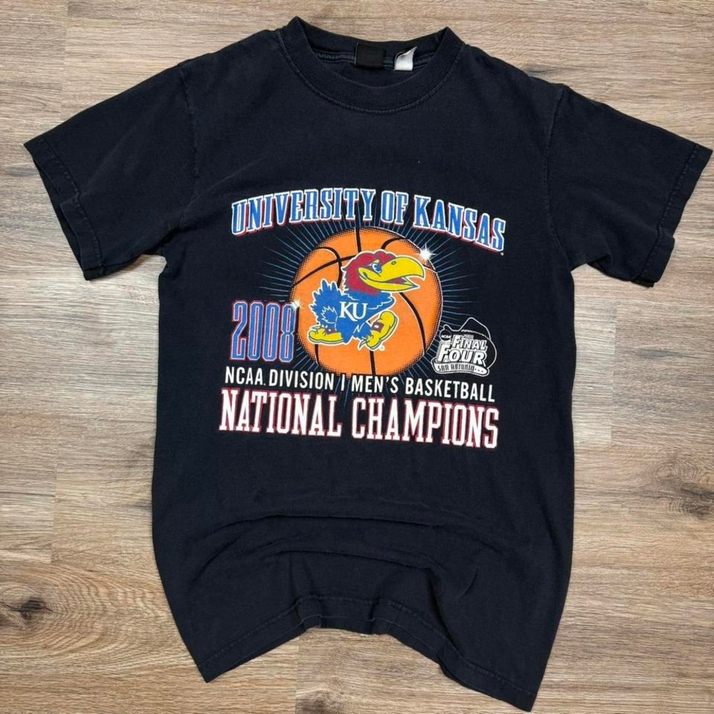 vintage 2008 kansas ku jayhawks final four national championship graphic tee